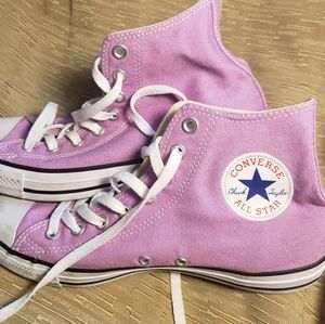 Converse Hi Tops in Lilac